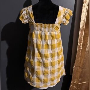 yellow squared dress